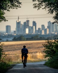 cycling in the park