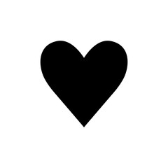 heart shape icon black isolated vector eps-10
