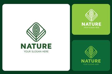 Natural Leaf Logo Design Template