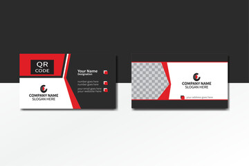 Business card, corporate and simple
