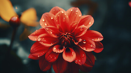Beautiful flower close-up on blurred background

Generative AI
