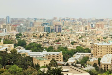 View of the central part of the city of Baku