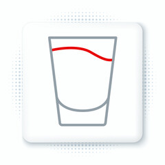 Line Shot glass icon isolated on white background. Colorful outline concept. Vector