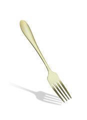 Fork isolated on transparent background.