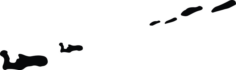 Silhouette map of Cayman Islands Cayman Islands with transparent background.