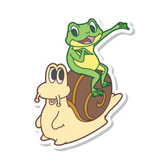 カエルとカタツムリ ラベル