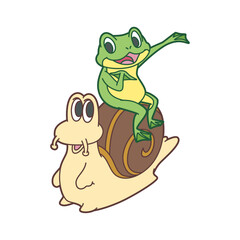 カエルとカタツムリ カラー