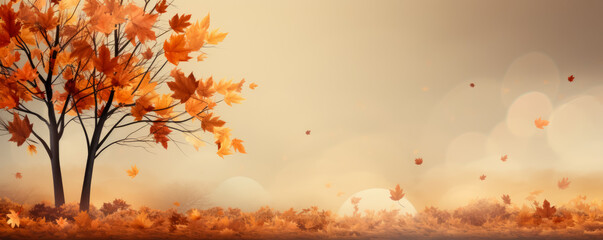 Naklejka na ściany i meble Autumn seasonal background 