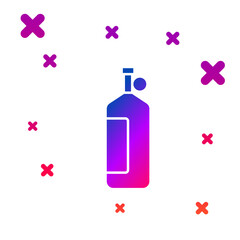 Color Aqualung icon isolated on white background. Oxygen tank for diver. Diving equipment. Extreme sport. Diving underwater equipment. Gradient random dynamic shapes. Vector