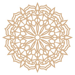 Vector mandala. Lace pattern. Ornamental round ornament. Abstract illustration. Snowflake