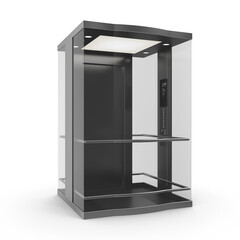 Glass elevator cabin car © Surya