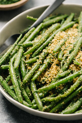 Italian green beans with breadcrumbs - 624149843
