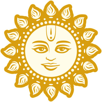 Planet symbol Sun graha. Astrological. Vedic. Jyotish.