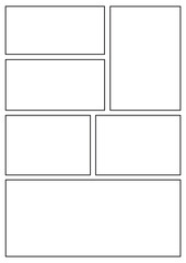 Manga storyboard layout A4 template for rapidly create papers and comic book style page 11