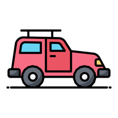 Jeep Line Color Icon