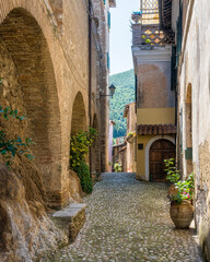 Fototapeta na wymiar Scenic sight in Catino, picturesque village on the Province of Rieti, Lazio, central Italy.