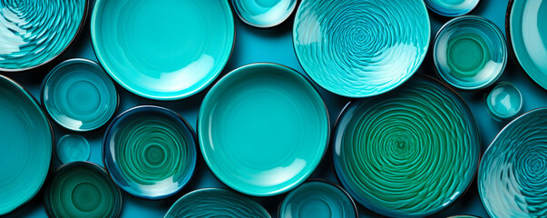 Turquoise ceramic background 
