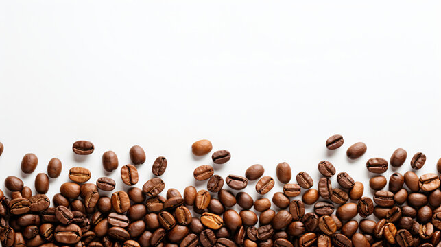 Coffee beans on a neutral background with space for text

Generative AI