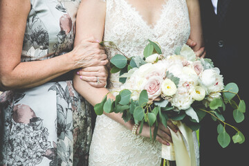 Wedding Flower Bouquet being held in hands