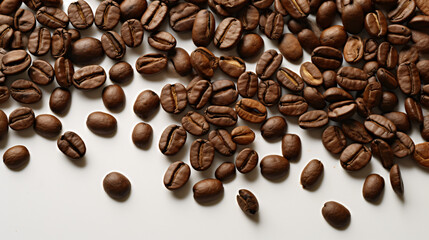 Coffee beans on a neutral background.
Generative AI
