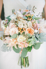 Wedding Flower Bouquet being held in hands