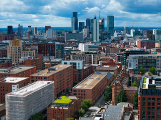 Naklejka premium Manchester Skyline during a cloudy day. 
