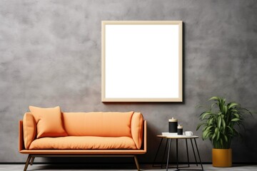 A blank picture frame mockup, ready to be filled with your favorite artwork or photograph. Generative AI