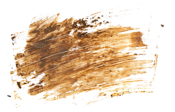 Wet mud, stains texture isolated on white, top view, clipping path