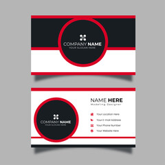 Classic Red and White Business Card Template