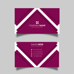 Executive Purple and White Business Card Layout