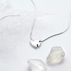 Elegant jewelry set. Jewellery set with gemstones. Jewelry accessories collage. Product still life concept. Ring, necklace and earrings.