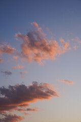 Cloudy sky during the sunset