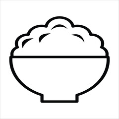 rice bowl icon vector design template
