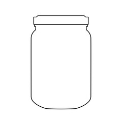 The icon of a jar with a lid on a white background.