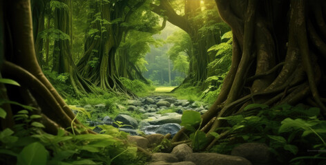 Deep tropical jungles of Southeast Asia, Deep rain forest.