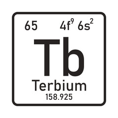 Terbium element icon