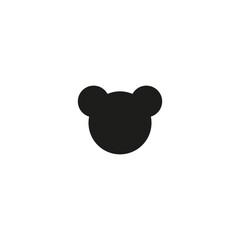 Teddy bear face vector icon. Simple isolated logo symbol. - 624159476