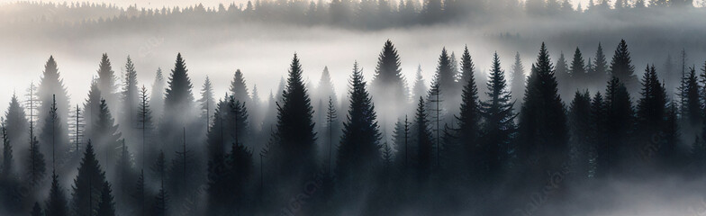 fog in the forest background