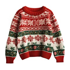 Christmas ugly sweater isolated. Illustration AI Generative