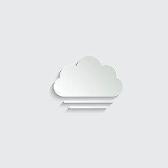 weather icon  - black vector symbol cloud sign