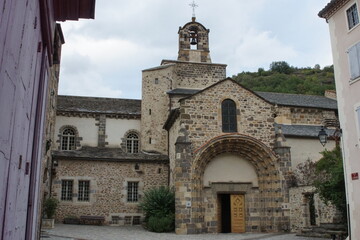 Fototapeta na wymiar The Abbey Church of Saint Peter, Blesle, Brioude, Haute-Loire, Auvergne-Rhone-Alpes, France