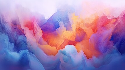 Serene Watercolor Blurs abstract background. Colorful futuristic illustration art. Generative AI