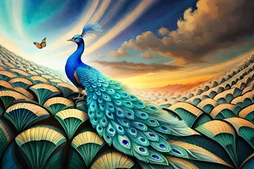 Poster peacock in the night © Dilawar