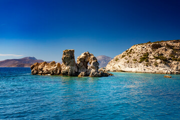 Krajobraz morski, letni urlop i wypoczynek na wyspie Kos, Grecja - obrazy, fototapety, plakaty