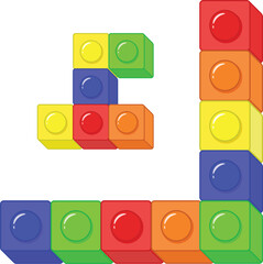Arabic Alphabet letter coloring blocks