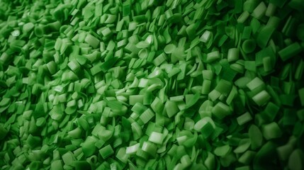 Background of fresh finely chopped green onion pattern, Realistic illustration. close-up. generative ai