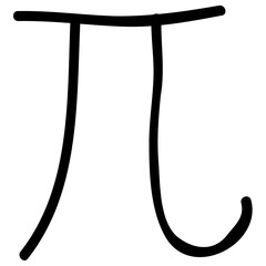 Line Icons of Mathematics and Sum

