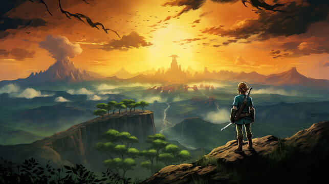 Premium AI Image  The legend of zelda : breath of the wild wallpaper