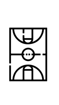 icono vector cancha basquet 