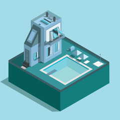 Isometric illustration house